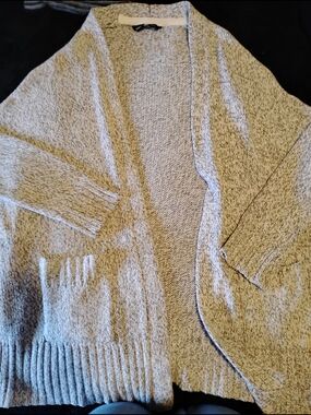 Cozy Open-Front Heather Gray Women's Cardigan Sweater